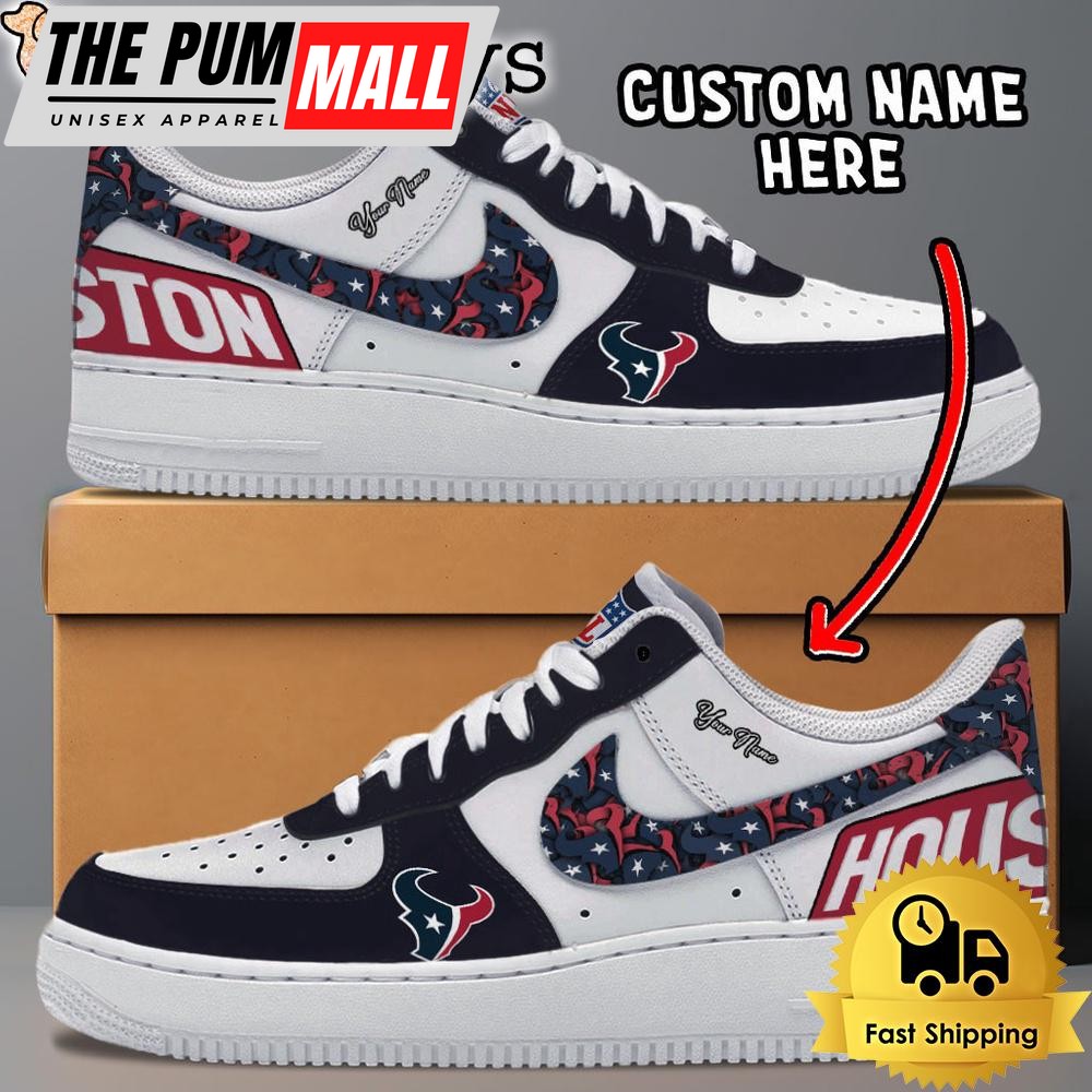 NFL Houston Texans Logo Team Design Custom Air Force 1 Shoes