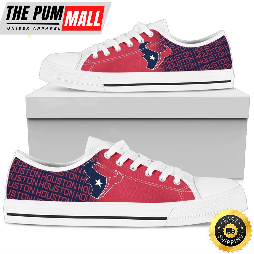NFL Houston Texans Low Top White Shoes
