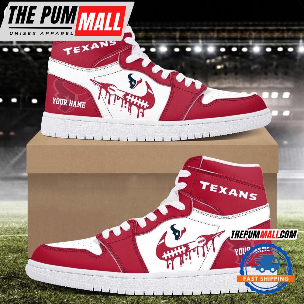NFL Houston Texans New Season Custom Air Jd 1 Hightop Shoes