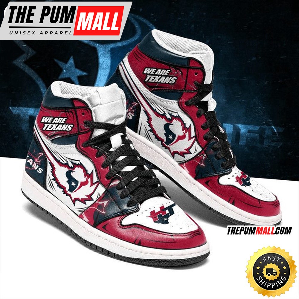 NFL Houston Texans Red White Air Jd 1 High Sneakers