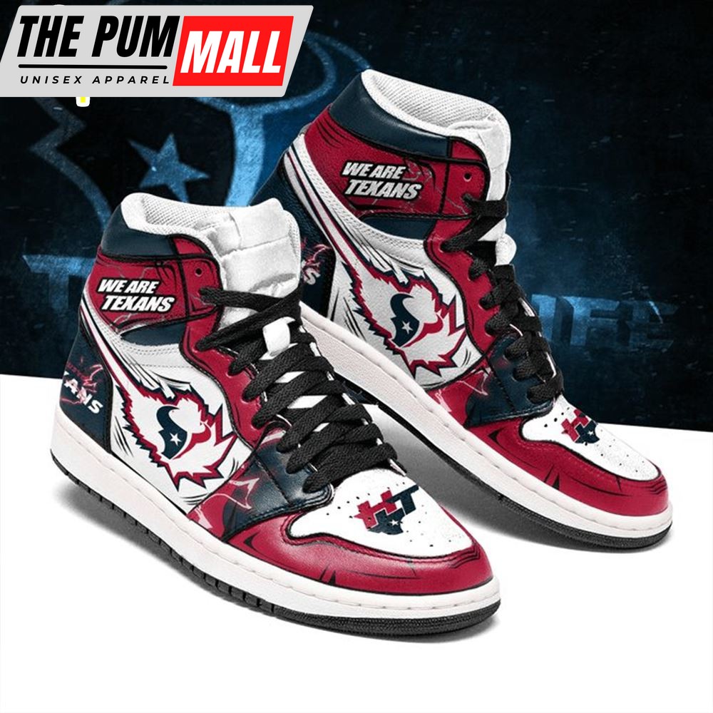 NFL Houston Texans Red White Air Jd 1 High Sneakers