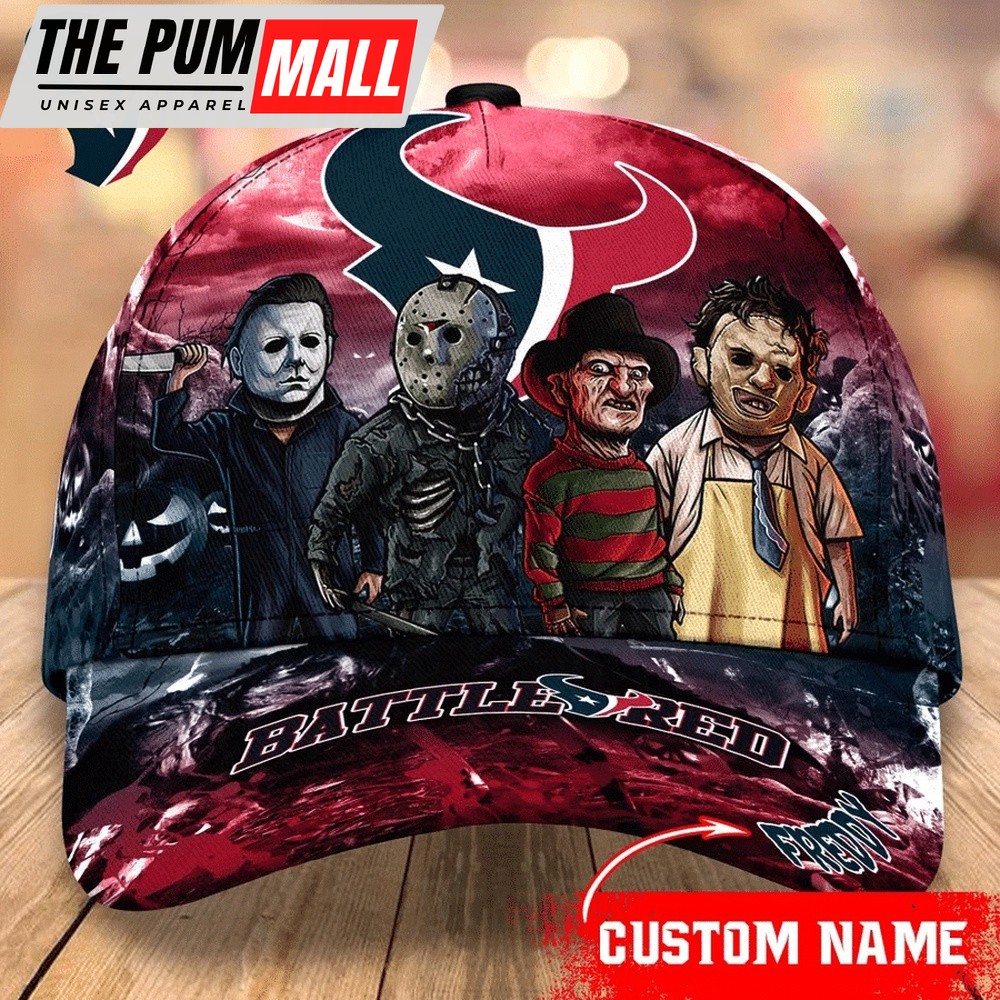 NFL Houston Texans Special Horror Movie Characters Halloween Baseball Cap