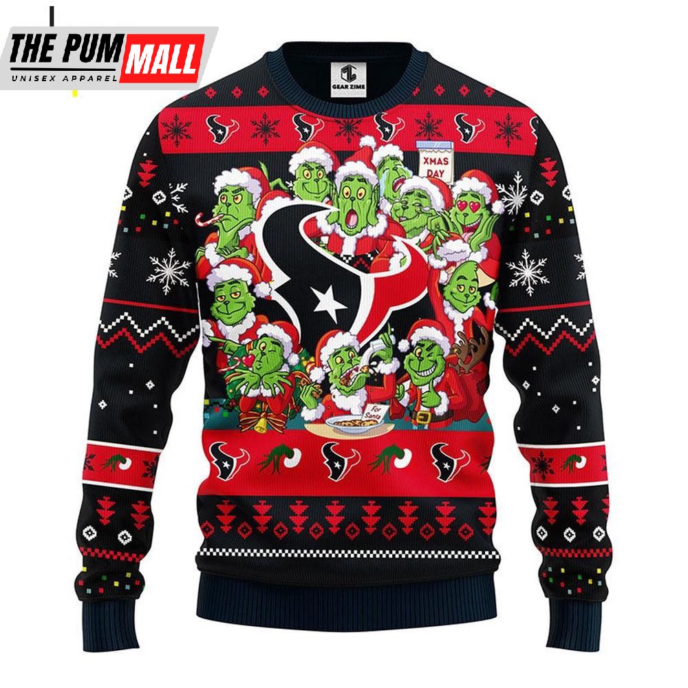 NFL Houston Texans The Gricnh Christmas Ugly Sweater