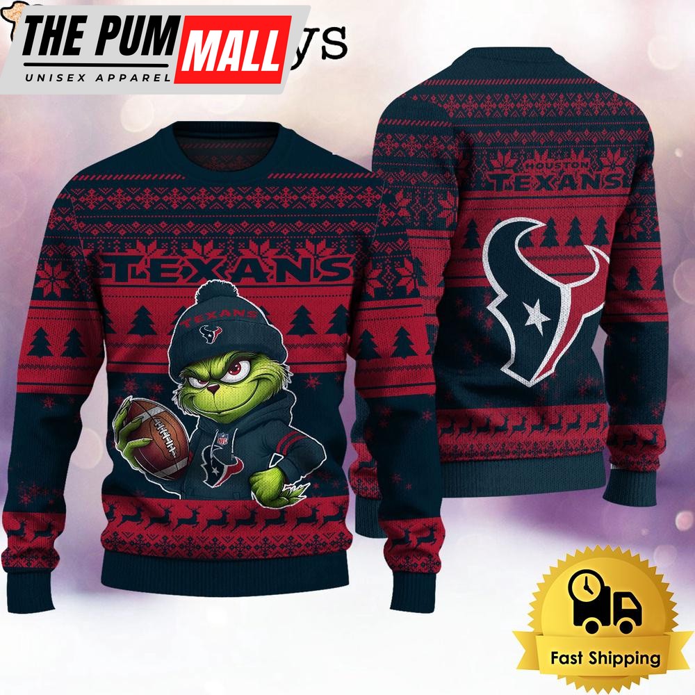 NFL Houston Texans The Grinch Ugly Christmas Sweater