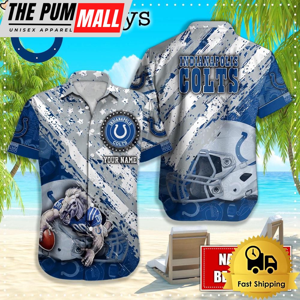 NFL Indianapolis Colts American Flag Custom Hawaiian Shirts
