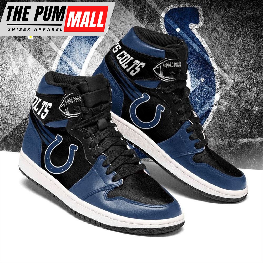 NFL Indianapolis Colts Blue Black Air Jd 1 High Sneakers