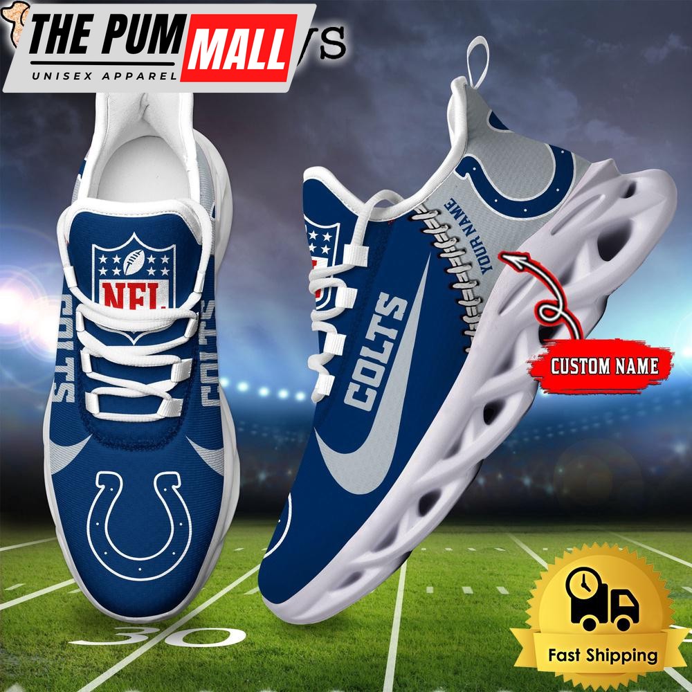NFL Indianapolis Colts Custom Name Max Soul Shoes Gift For Fans