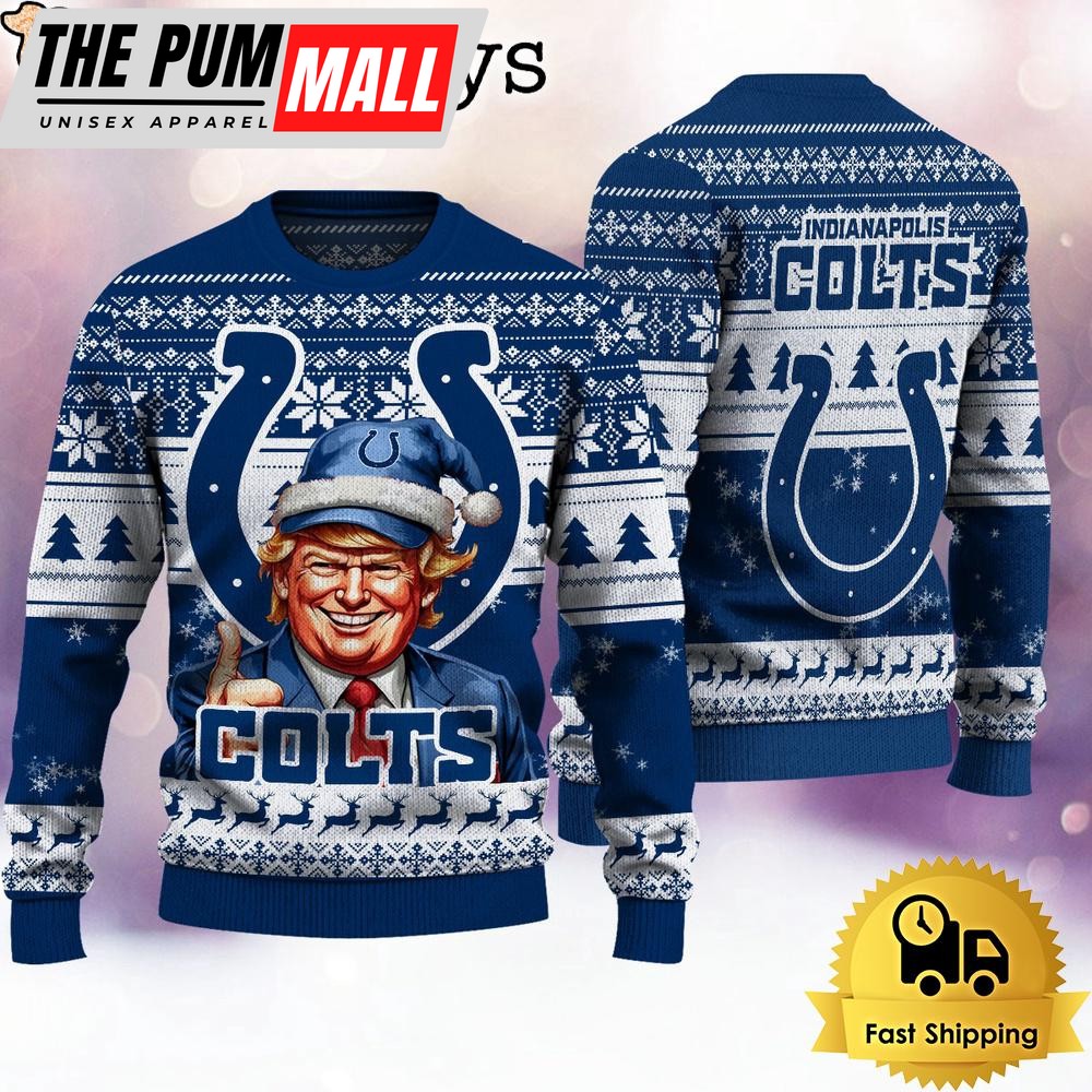 NFL Indianapolis Colts Donald Trump Ugly Christmas Sweater