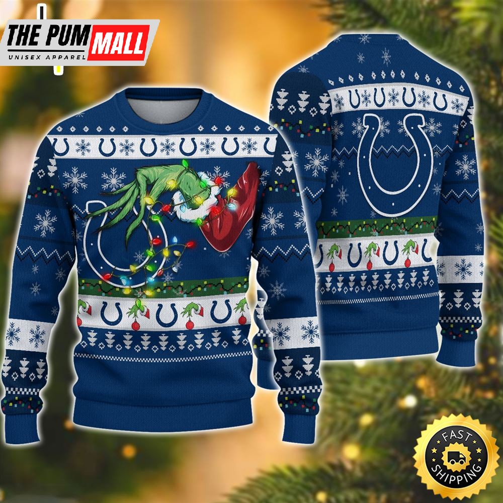 NFL Indianapolis Colts Grinch Christmas Ugly Sweater