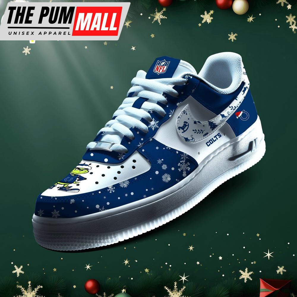 NFL Indianapolis Colts Grinch Merry Christmas Sport Air Force 1 Shoes