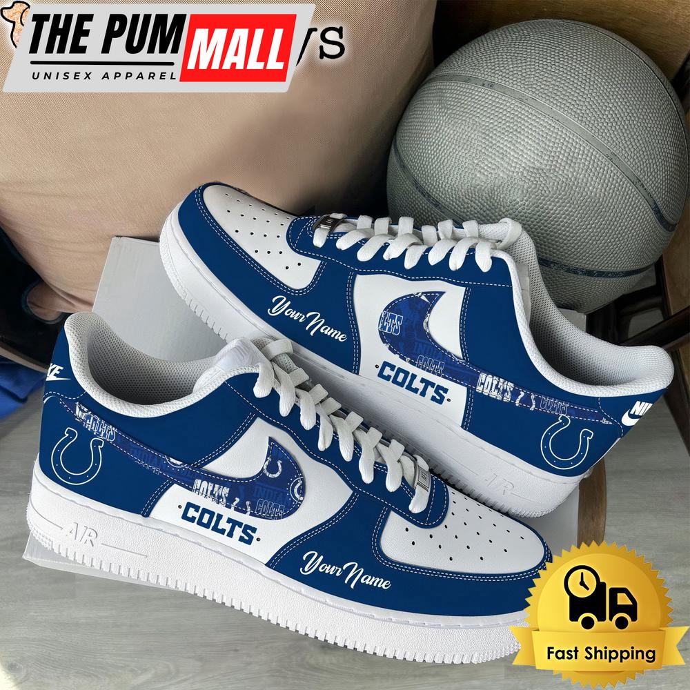 NFL Indianapolis Colts Logo Team Limited Edition New Design Custom Air Force 1 Shoes