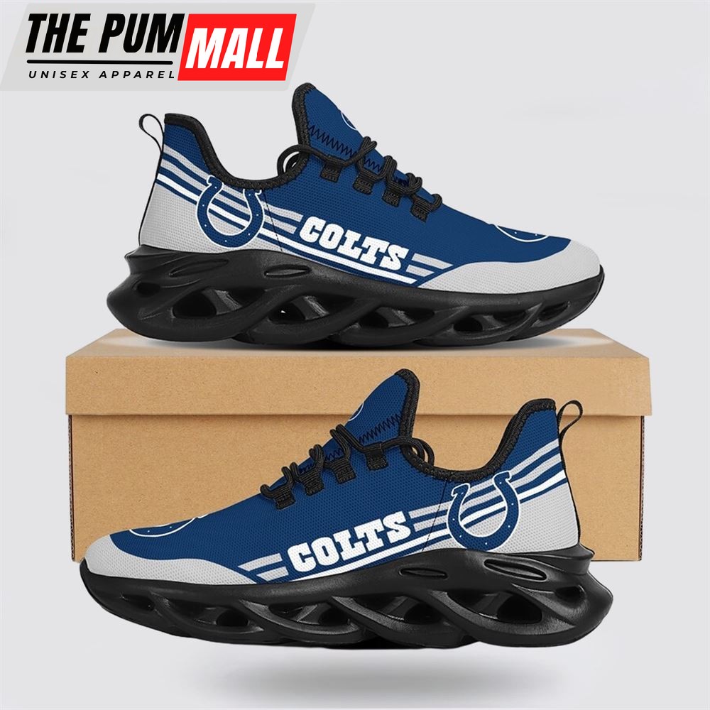 NFL Indianapolis Colts Max Soul Shoes Sneakers Sport Shoes Dominate The Streets With Authentic Nfl Style