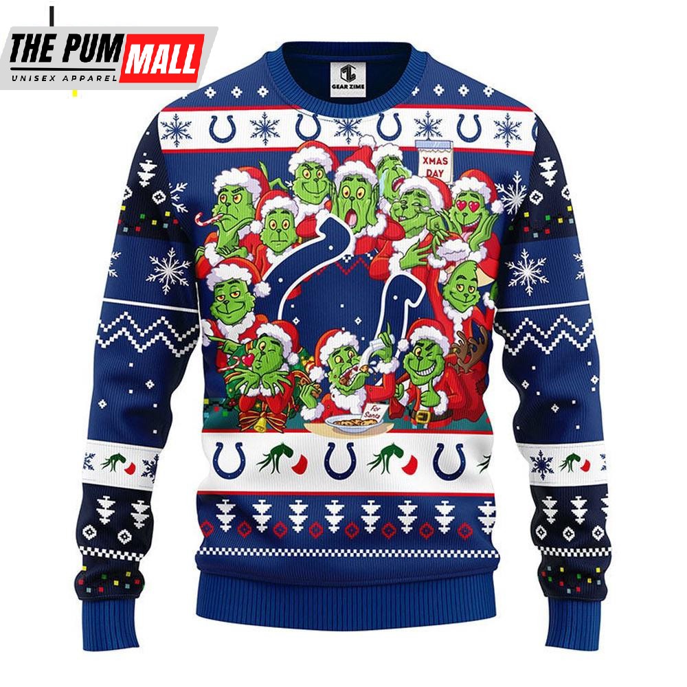 NFL Indianapolis Colts The Gricnh Christmas Ugly Sweater