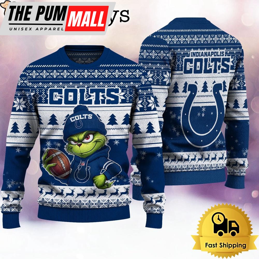 NFL Indianapolis Colts The Grinch Ugly Christmas Sweater