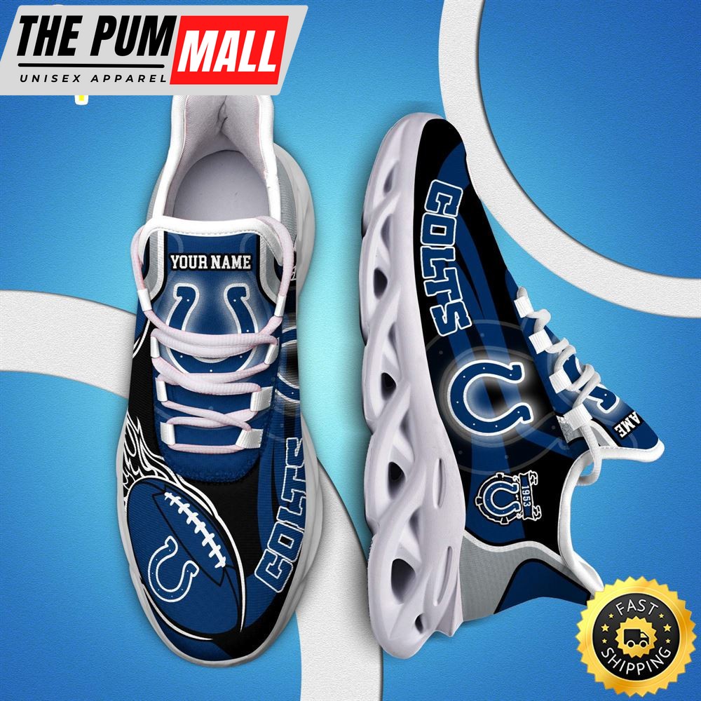 NFL Indianapolis Colts White C Sneakers Personalized Your Name