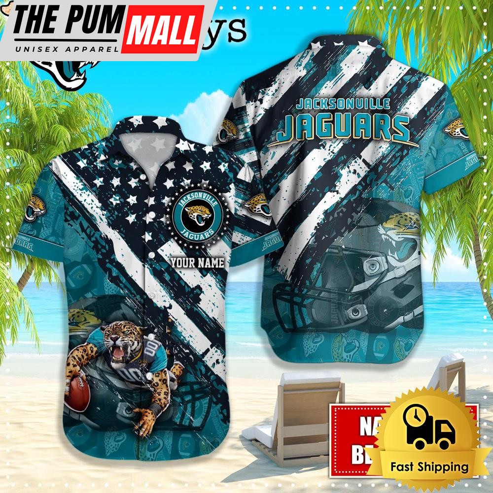 NFL Jacksonville Jaguars American Flag Custom Hawaiian Shirts