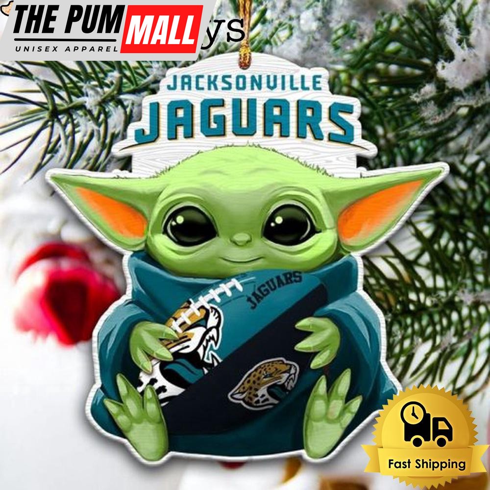 NFL Jacksonville Jaguars Baby Yoda Christmas Tree Ornament Limited Edition
