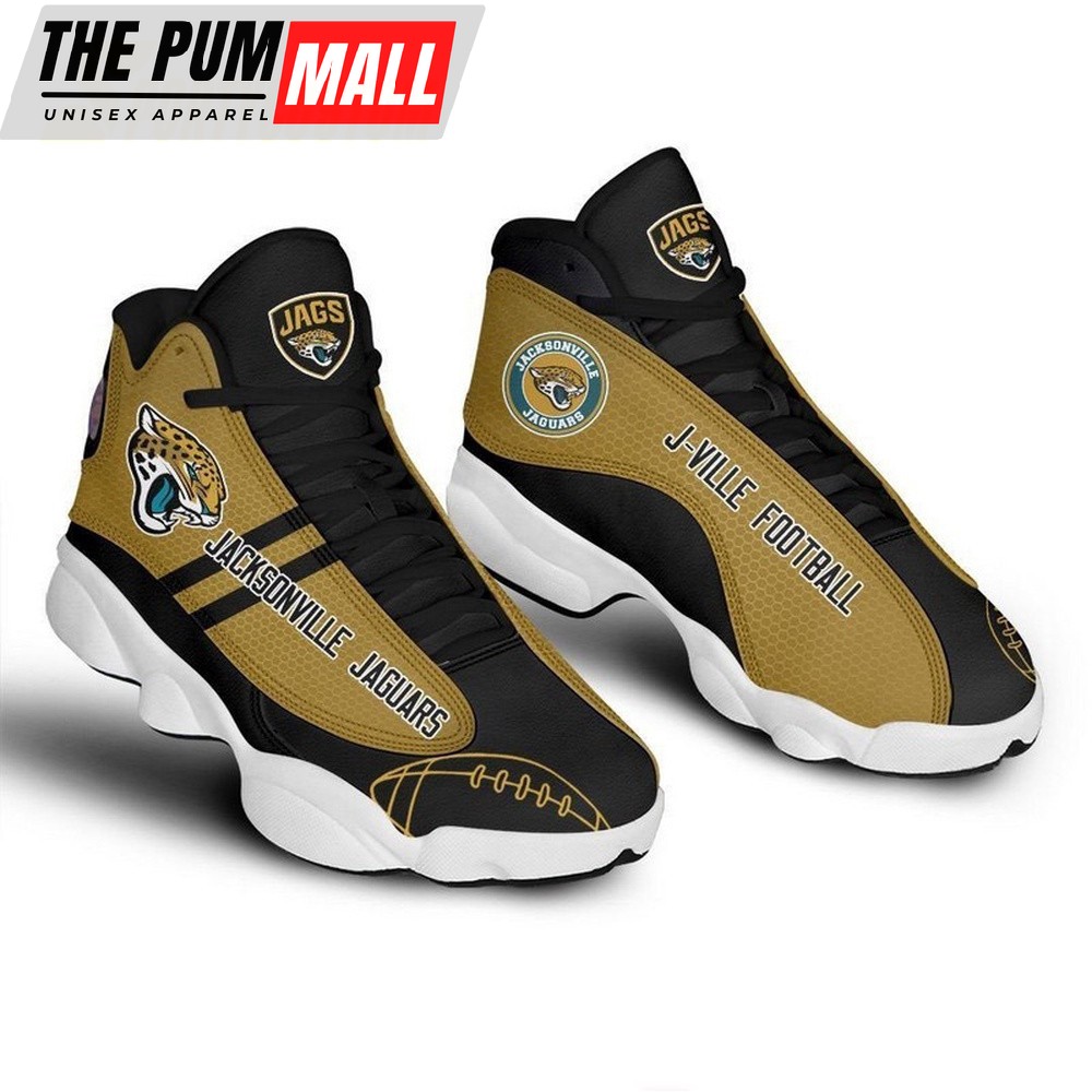NFL Jacksonville Jaguars Football Logo Air Jd 13 Sneaker Shoes