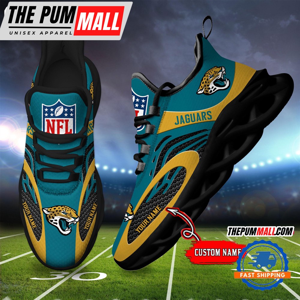 NFL Jacksonville Jaguars Football Logo Team New Design Max Soul Shoes Sneaker