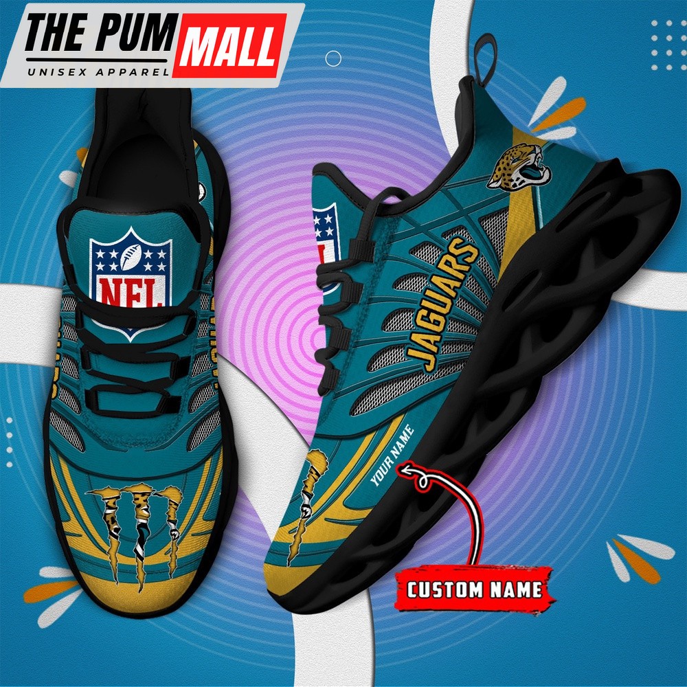 NFL Jacksonville Jaguars Football Team Design Max Soul Shoes