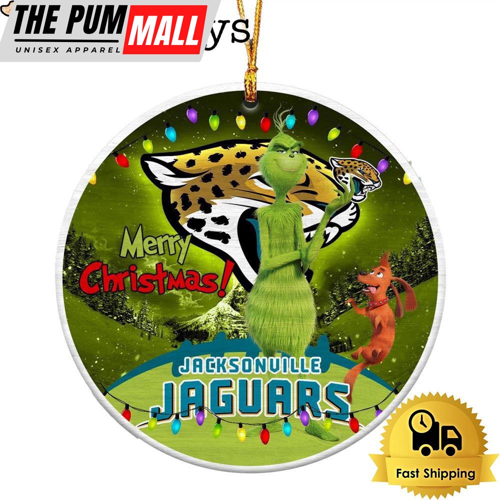 NFL Jacksonville Jaguars Funny Grinch Merry Christmas Ornaments Limited Edition