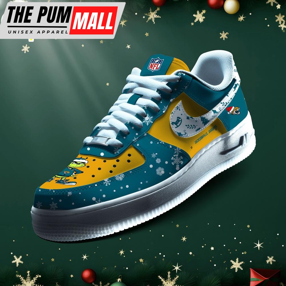 NFL Jacksonville Jaguars Grinch Merry Christmas Sport Air Force 1 Shoes