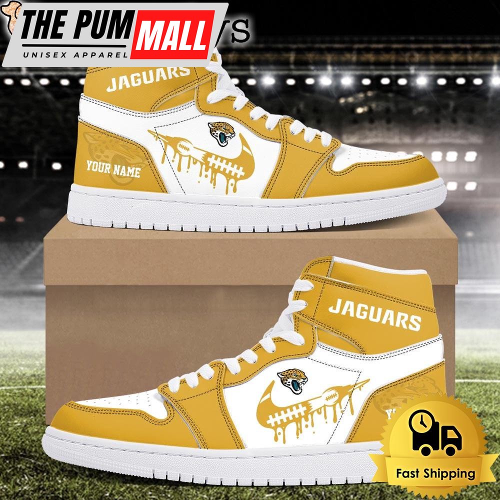 NFL Jacksonville Jaguars Grunge Style Custom Air Jd 1 Shoes