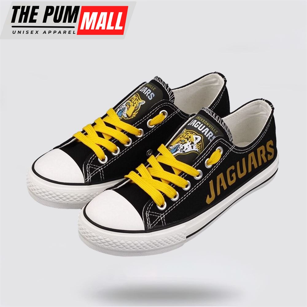 NFL Jacksonville Jaguars Low Top Canvas Shoes Sport Sneakers Dominate The Streets With Authentic Nfl Style