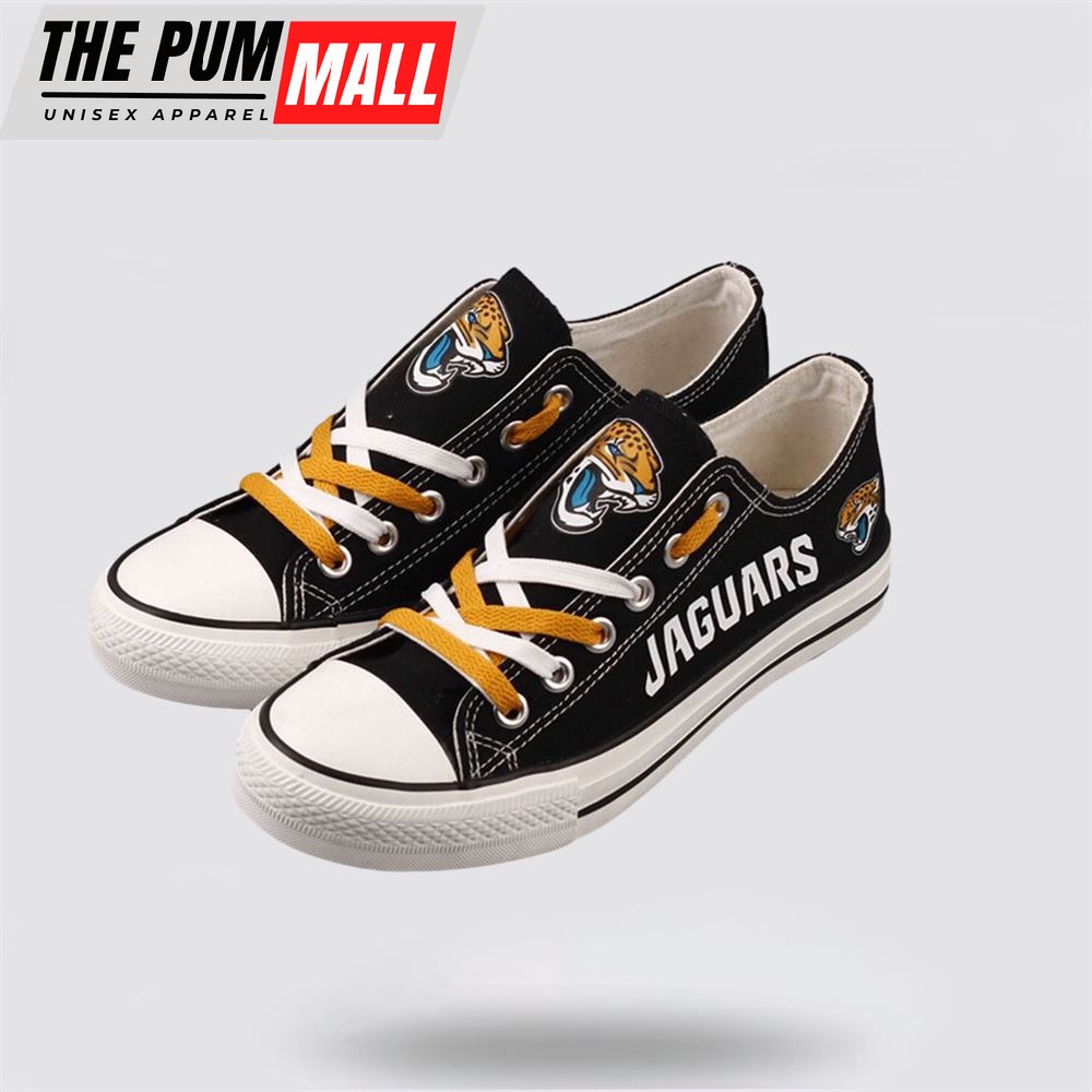 NFL Jacksonville Jaguars Low Top Canvas Shoes Sport Sneakers Fuel Your Passion For The Game With Every Stride