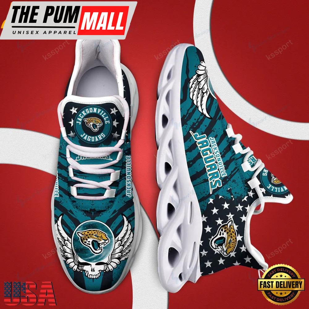 NFL Jacksonville Jaguars Max Soul Shoes, Running Sneakers Shoes, Fan Gifts