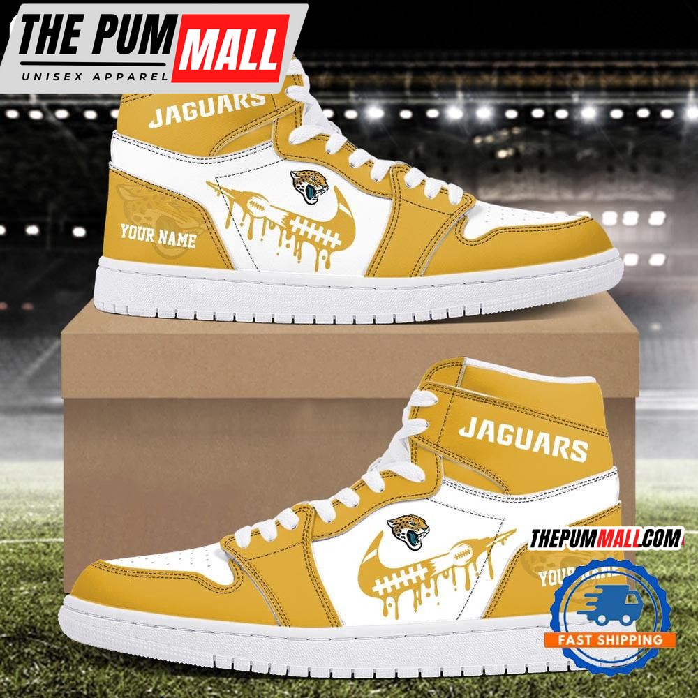 NFL Jacksonville Jaguars New Season Custom Air Jd 1 Hightop Shoes