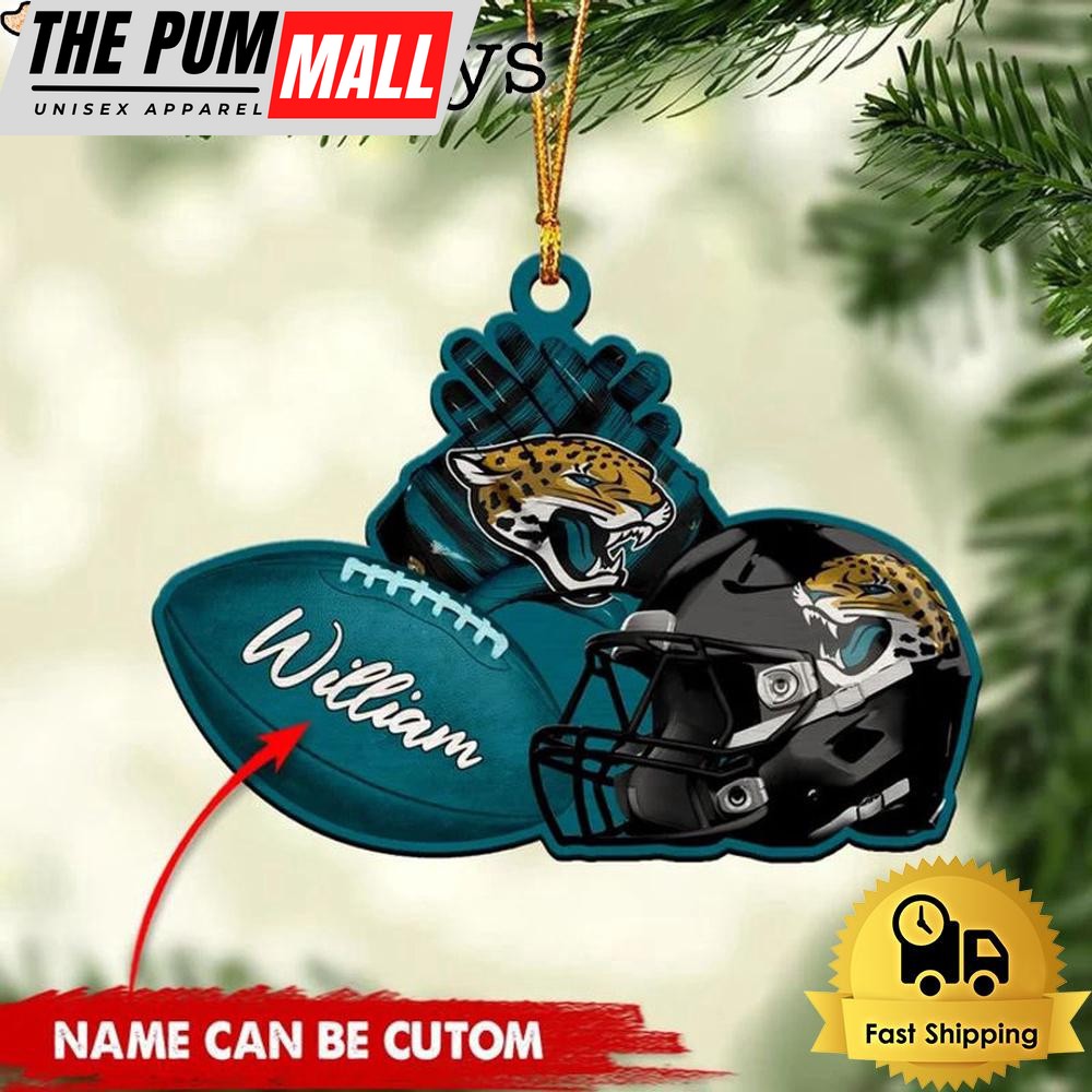 NFL Jacksonville Jaguars Rugby And Helmet Custom Christmas Ornament Limited Edition