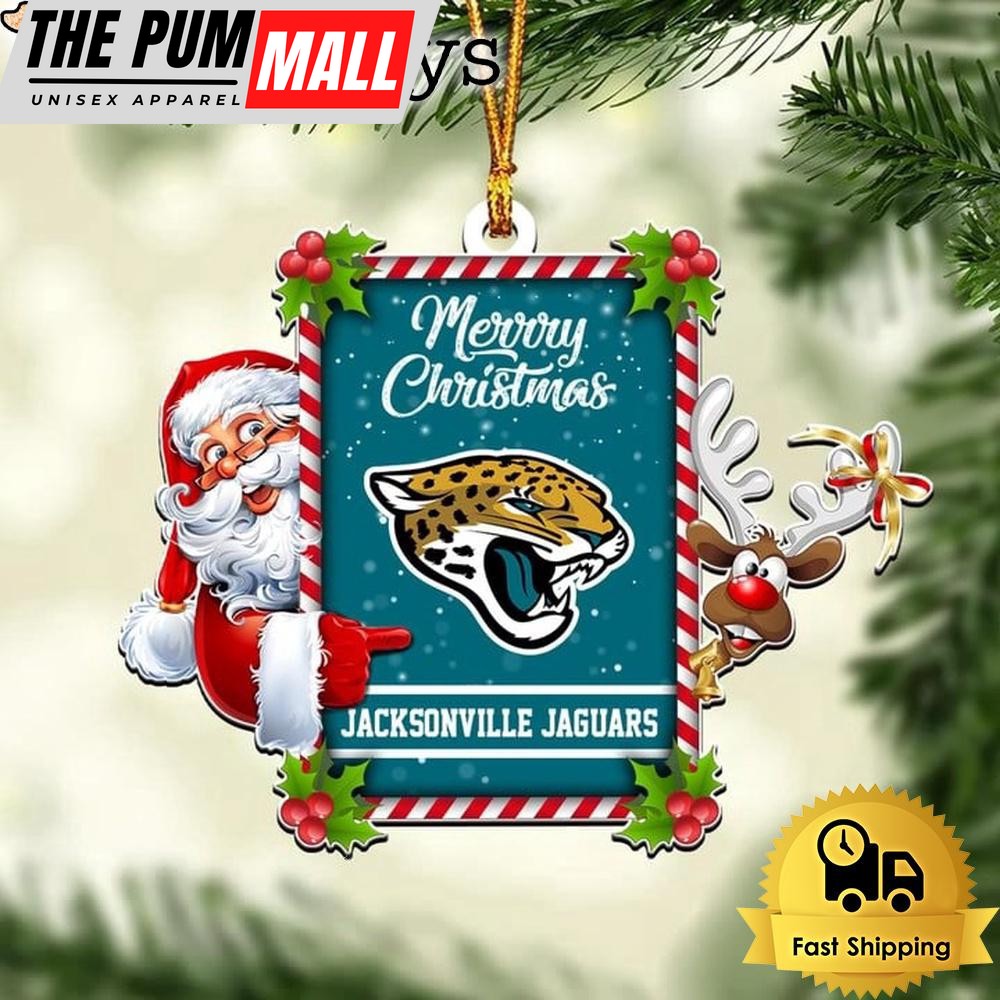 NFL Jacksonville Jaguars Santa Claus Merry Christmas Ornament Limited Edition