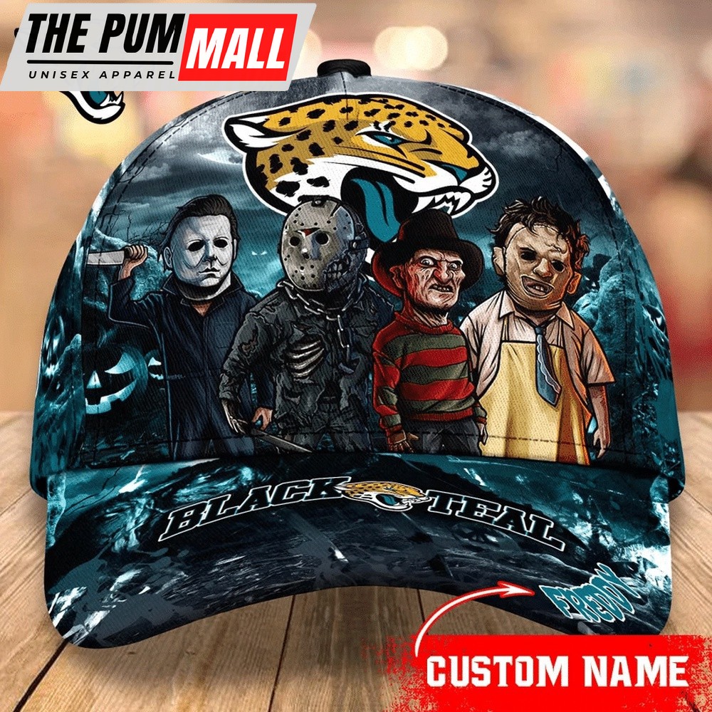 NFL Jacksonville Jaguars Special Horror Movie Characters Halloween Baseball Cap