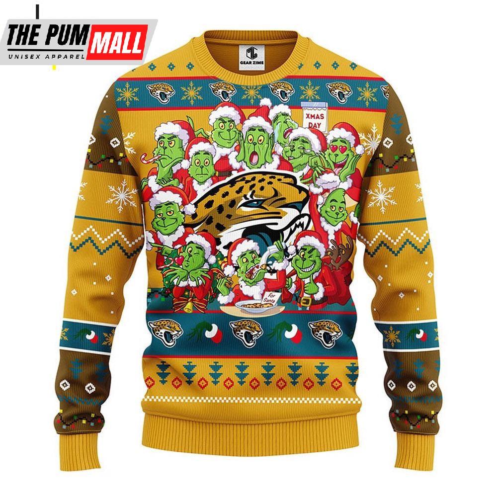NFL Jacksonville Jaguars The Gricnh Christmas Ugly Sweater