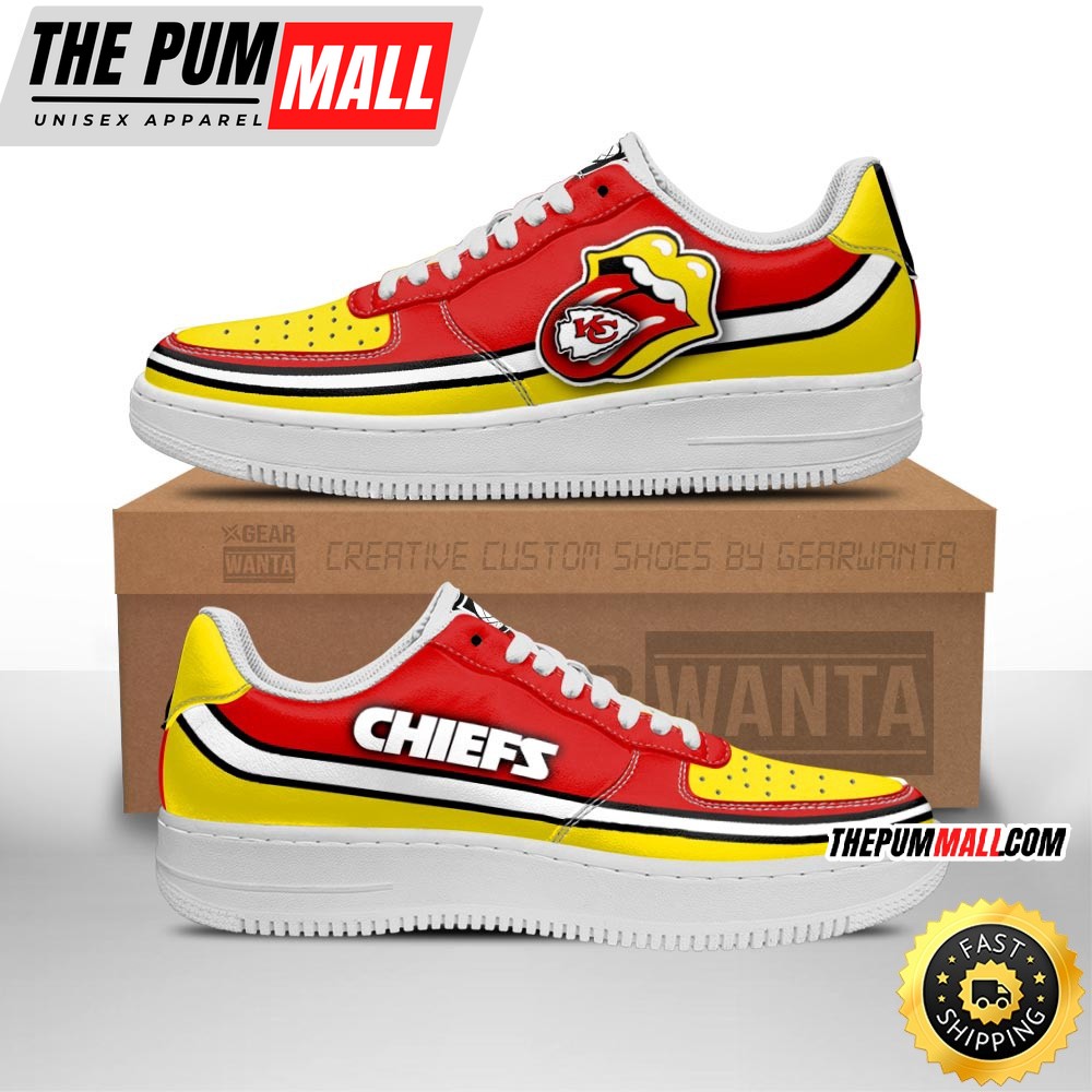 NFL Kansas City Chiefs Air Force 1 Shoes Sexy Lips For Fans