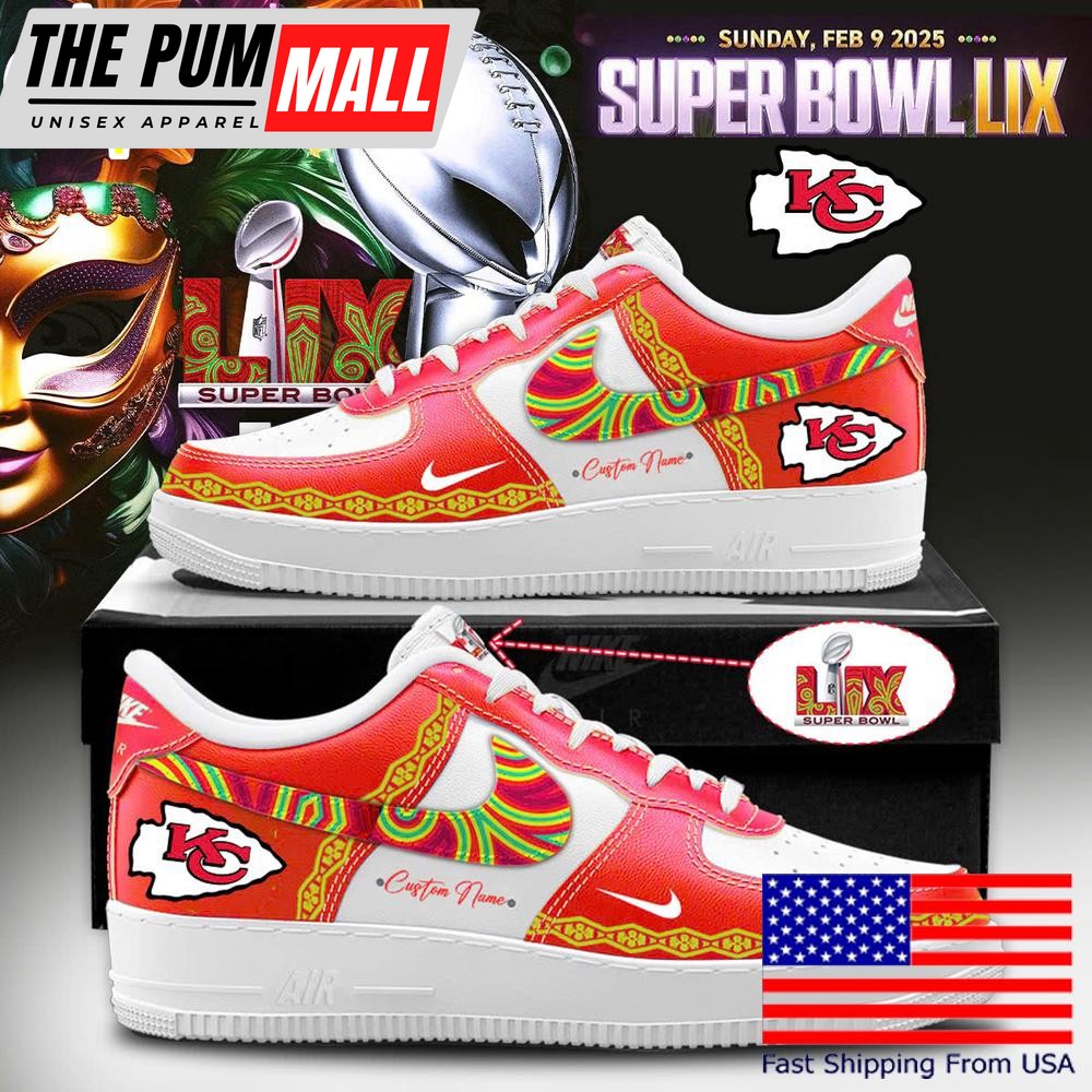 NFL Kansas City Chiefs Big Game 2025 Custom Air Force 1 Shoes , Best Running Shoes