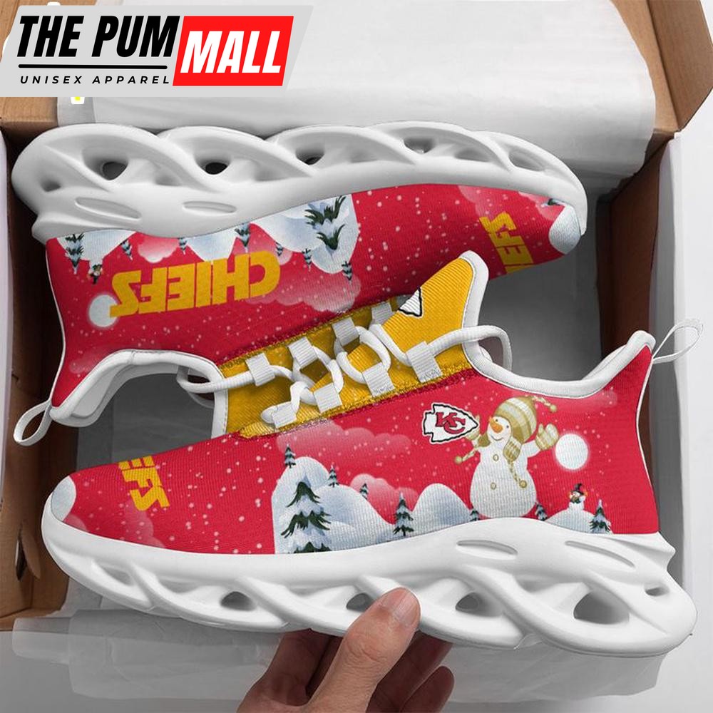 NFL Kansas City Chiefs Christmas Snowman Max Soul Shoes