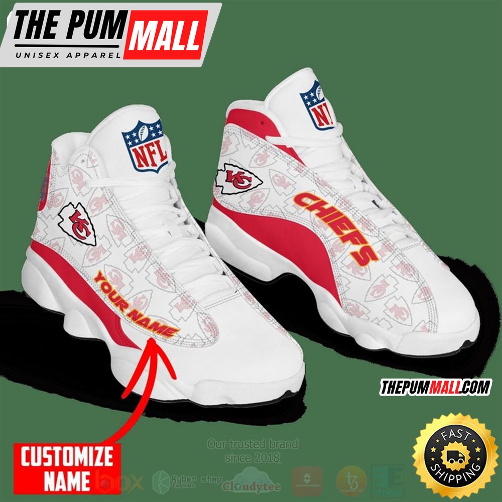 Nfl Kansas City Chiefs Custom Name Air Jd 13 Shoes