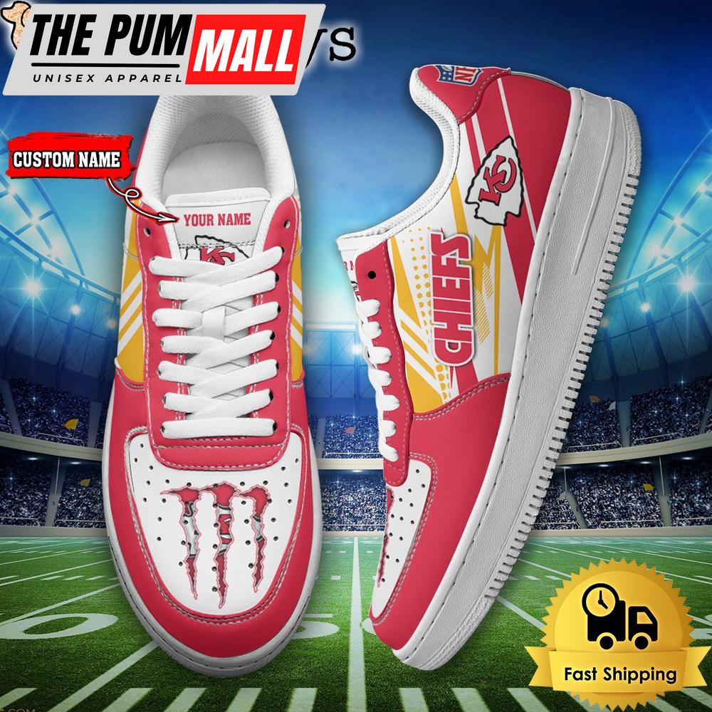 NFL Kansas City Chiefs Flash Logo Custom Air Force 1 Shoes