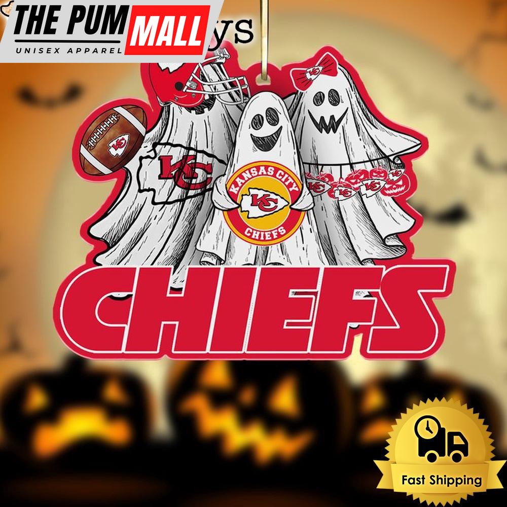NFL Kansas City Chiefs Football Halloween Ghosts Ornament Limited Edition