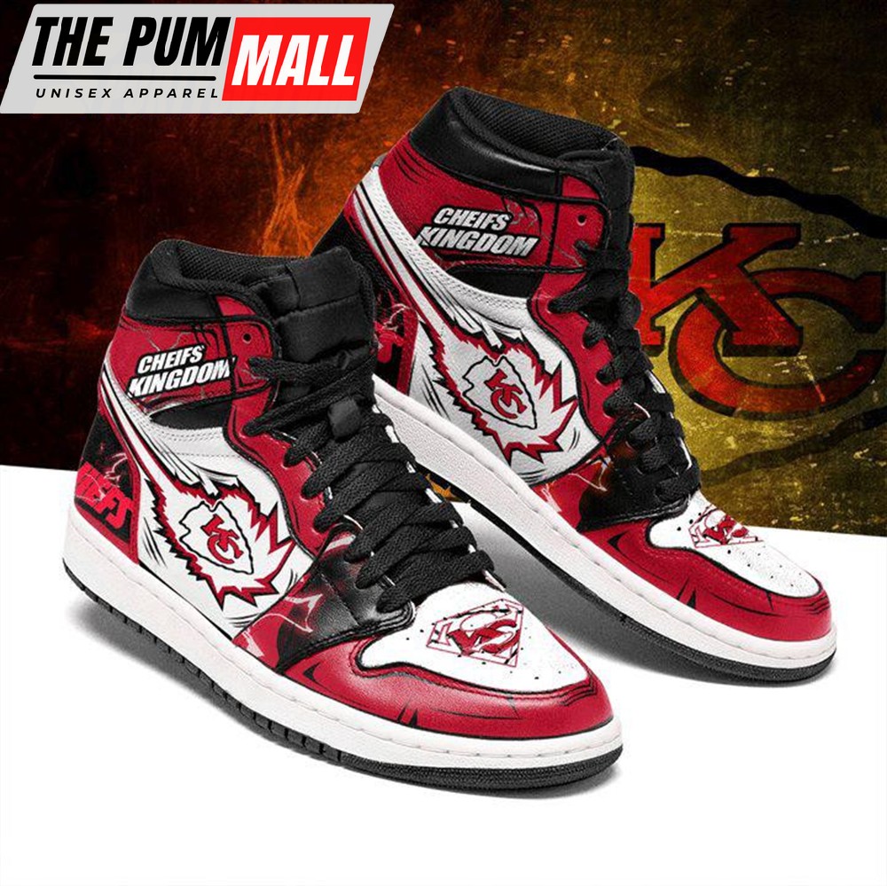 NFL Kansas City Chiefs Football Logo Team Air Jd 1 Hightop Shoes Sneakers
