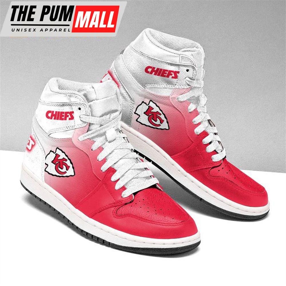 NFL Kansas City Chiefs Football Team Air Jd 1 Hightop Shoes Sizes
