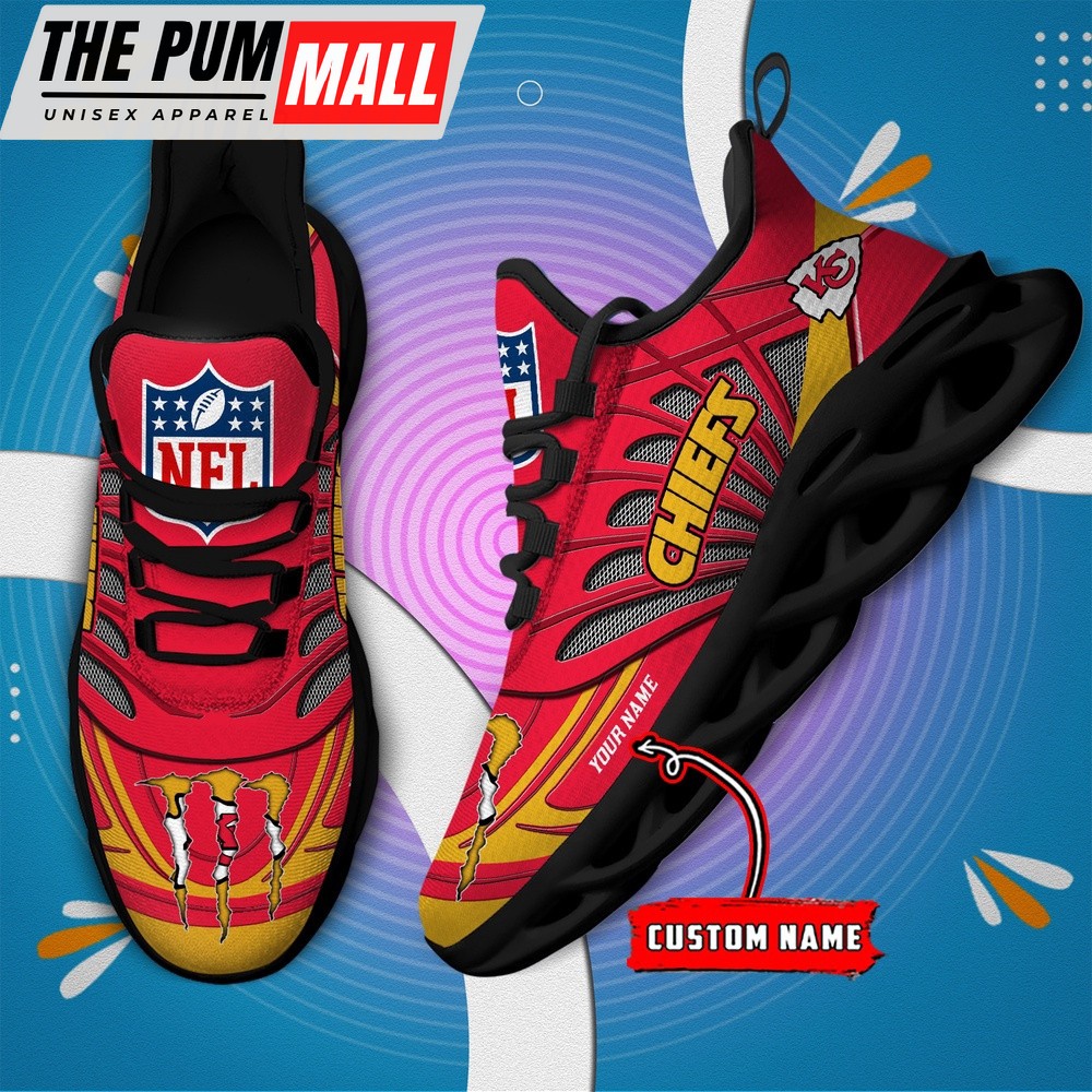 NFL Kansas City Chiefs Football Team Design Max Soul Shoes