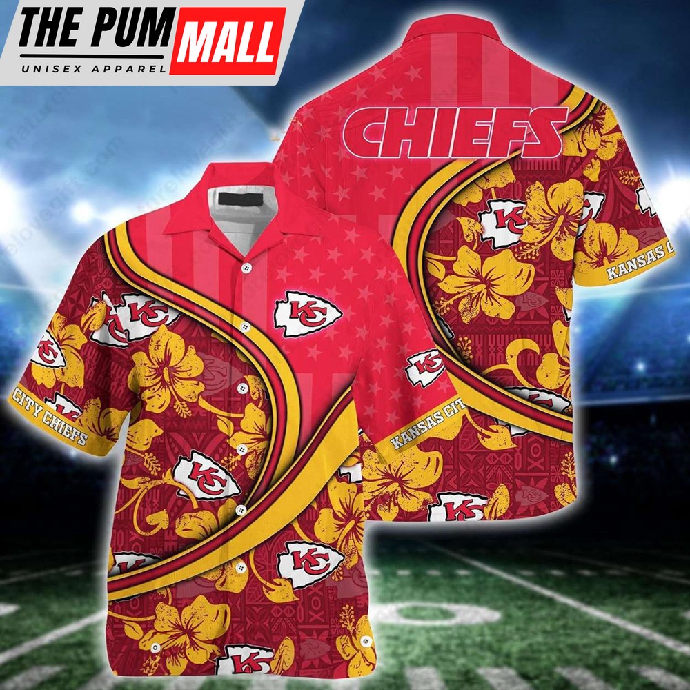 NFL Kansas City Chiefs Hibiscus Hawaiian Shirt