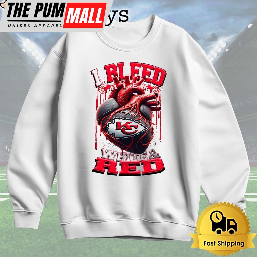 nfl-kansas-city-chiefs-i-bleed-white-red-t-shirt-u7dljtgz NFL Kansas City Chiefs I bleed White Red T Shirt
