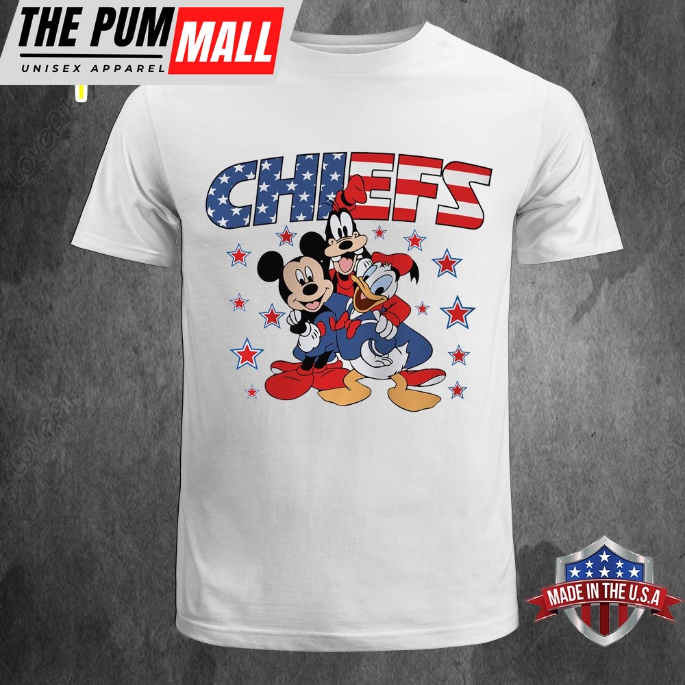 NFL Kansas City Chiefs Independence Day Proud of 4 July Mickey Friends Unisex T-Shirt