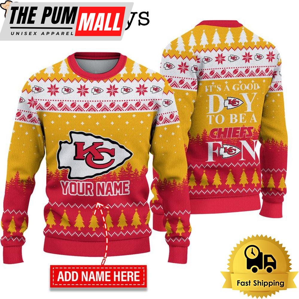 NFL Kansas City Chiefs It’s A Good Day To Be A Fan Ugly Christmas Sweater