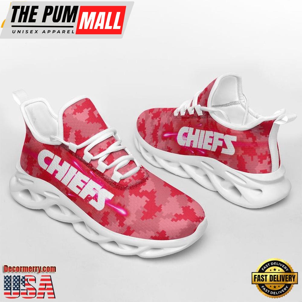 NFL Kansas City Chiefs Knitted Camouflage Max Soul Shoes , Running Sneakers Shoes