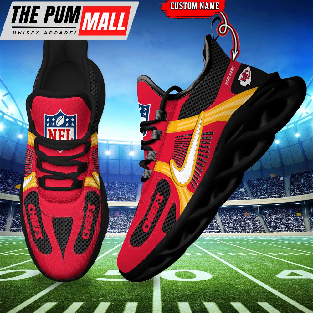 NFL Kansas City Chiefs Logo Football Team New Season Max Soul Shoes